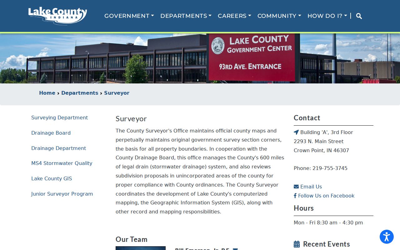 Lake County Surveyor and GIS resources for an East Chicago block